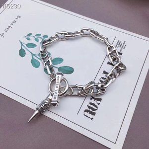 925 personality skull anchor bracelet men